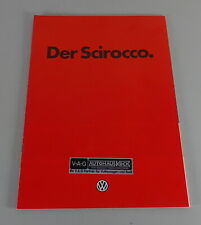 Prospekt / Broschüre VW Scirocco I Typ 53 inkl. GLI / GT / L / GTI Stand 01/1980