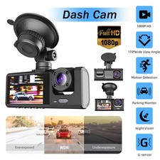 HD 1080P Dashcam Auto Vorne Hinten und Innen Autokamera Videorecorder G-Sensor