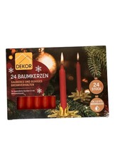 Baumkerzen 24 Stück sauber & ruhig brennend 1,5 Std Brenndauer Dekor