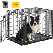 Hundekäfig Metall Transportkäfig Auto Transportbox faltbar Drahtkäfig Eimer