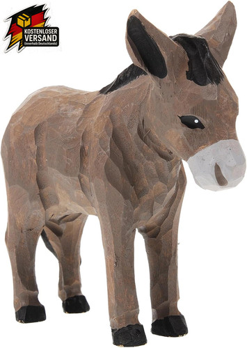 Mini holzfigur esel - mini,