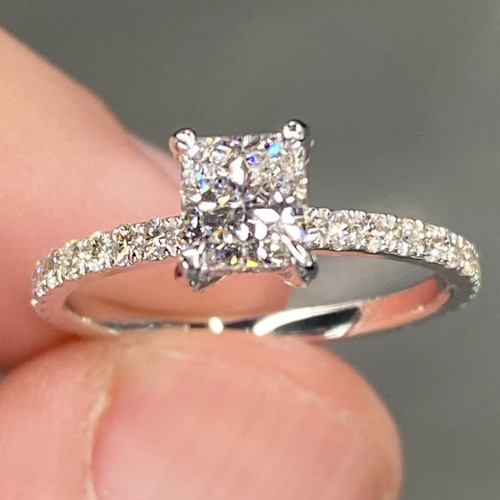 Weißgold diamant ehering - diamant,