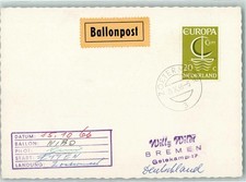 13165158 - Etten Datum 15.10.66 Ballon: Wibo Start Etten Landung Zoetermeer 