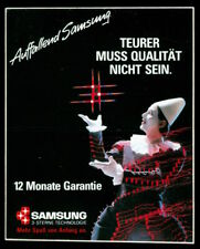 Werbe Aufkleber - Samsung - Pantomime Clown - 8x10cm - Vintage 80er 90er