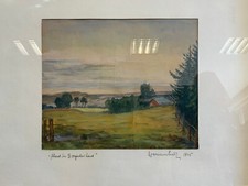 AQUARELL ABEND IM BERGISCHEN