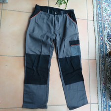 Herren: Arbeitshose, Gr. 42/44, Baumwolle, grau, L: 104 cm, POWERFIX