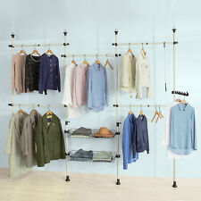 B-Waren Teleskopstange Kleiderständer mit Kleiderstangen Regalsystem KLS04-bware