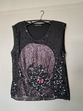 Party Pailetten Top,Gr.L