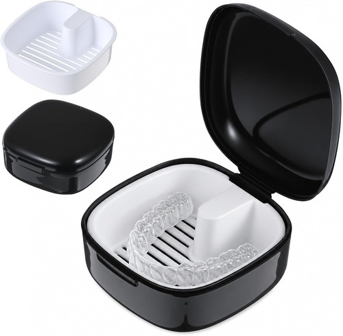 Zahnprothesenbox mit sieb - zahnprothesenbox,