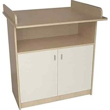 roba schmale Wickelkommode 'Lena' inkl. Wickelansatz, Ahorn/weiß - B-Ware