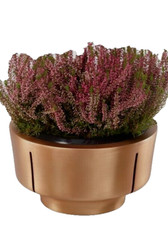 Moderne Grabschale aus Bronze  Blumenschale Pflanzschale Grab