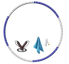 Hula Hoop Reifen Fitness Ring Bauchtrainer Edelstahlkern 90cm 2kg+Springseil DE