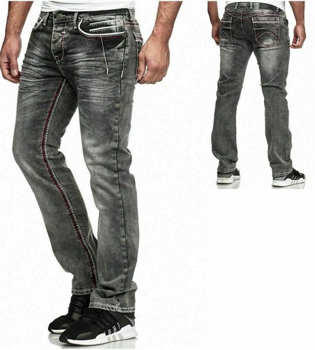 Herren jeans hose denim black - jeans, denim-black