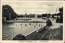 Ak Dresden Langebrück, Germaniabad, Familienbad - 3829093