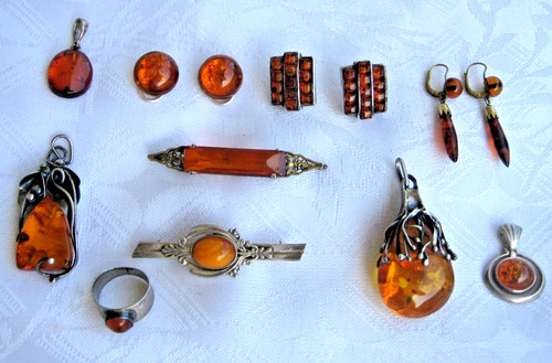 Silber bernstein schmuck - bernstein,