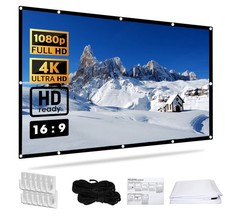 120" Beamer Leinwand Projektorleinwand Faltbarer Projector Screen 16:9 HD +Haken