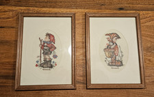 2 Hummel Stickbilder gerahmt
