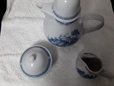 Henneberg Porzellan 1777 Echt Kobalt Set Kaffeek..Zuckerdo./Milchka.e
