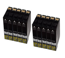 10 schwarze Druckerpatronen für EPSON Stylus SX100 SX105 SX110 SX115 SX200 SX610