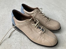 HUGO Schuhe ungetragn austral. Känguruleder beige blau Gr. 37(fallen größer aus)