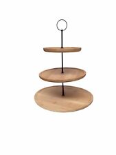 Etagere mit 3 Stöckig Aus Bambus 28x34cm  Servierständer  Servierplatte