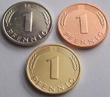 1 Pfennig - GOLD / SILBER / KUPFER - Glückspfennig - Geburtstag Geschenk DM MARK