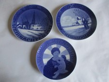 ANTIK 3 x ROYAL COPENHAGEN WEIHNACHTSTELLER WANDTELLER  1908, 1917, 1923