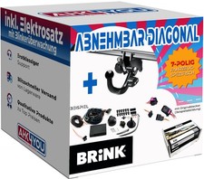 BRINK AHK für Suzuki Jimny ab 18 diag. abnehmbar + 7-pol BRINK ES SPEZ