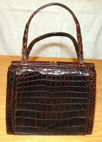 Vintage damen handtasche kroko - vintage,
