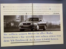 Lexus LS 400 V8 Triebwerk Ruhe Oldtimer 1994 Vintage Ad Werbung Reklame