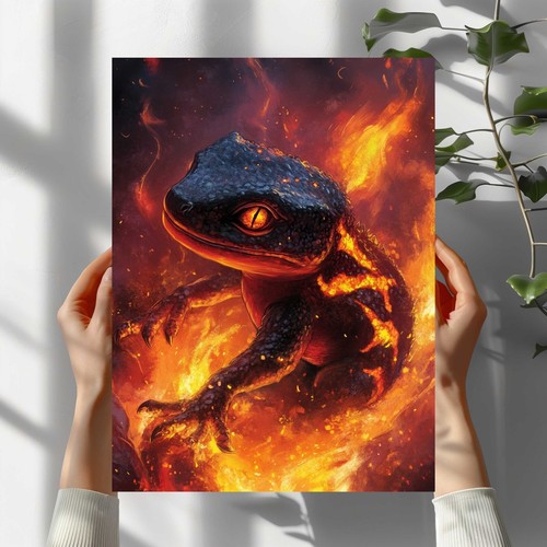 Feuersalamander premium poster - feuersalamander,