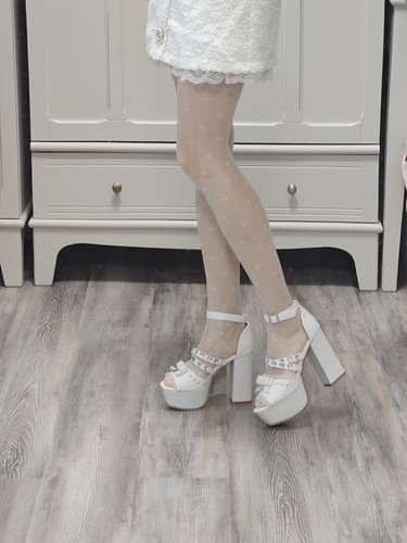 Glitzer pumps sandalen plateau - pumps,