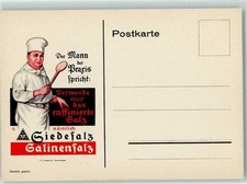 13125560 - Siedesalz - Koch mit einem Kochloeffel AK Lebensmittel