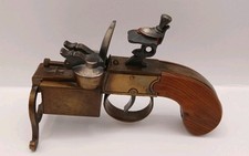 Seltenes Dunhill Feuerzeug in Form einer Steinschlosspistole "Tinder Pistol" 