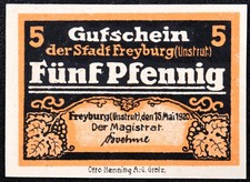 FREYBURG 1920 5 Pfennig very