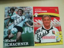 WALTER SCHACHNER  - FUSSBALL LEGENDE -  2 ORIG. AUTOGRAMMKARTEN - SIGNED