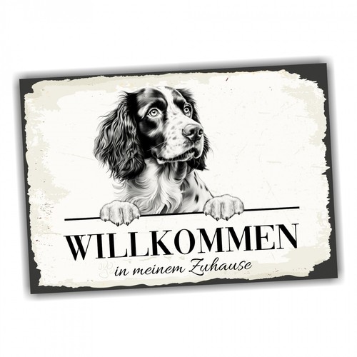 Hundeschild willkommen zuhause - hundeschild,