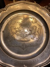 Zinnteller 19. Jhd. mit Wappen