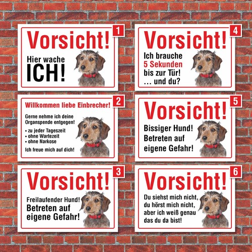 Vorsicht hier wache ich - "hier, ich"