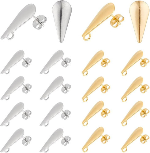 Ohrstecker set aus edelstahl - set,