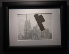 Joseph Beuys  - Halbes Filzkreuz über Köln -Original signiertes Multiple gerahmt