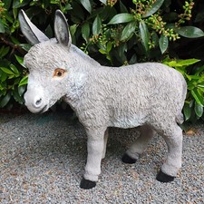 Gartenfigur Esel Figur grau 50