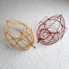 2 Eierkorb Huhn/Henne, Metall Küchendeko Aufbewahrung Ei Landhausstil Bauernhof