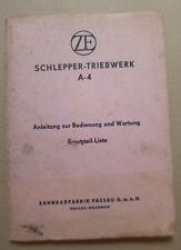 ZF Getriebe A4 Anleitung + Ersatzteilliste
