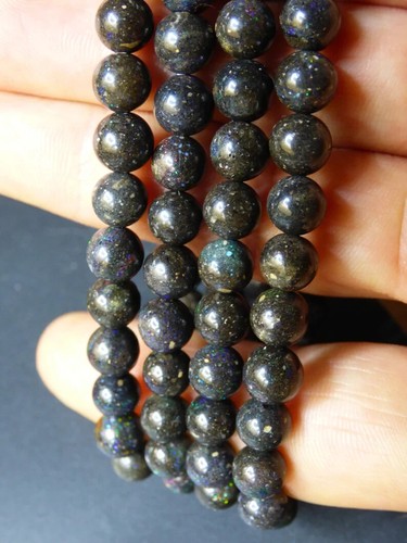 Black opal 6mm - black, selten