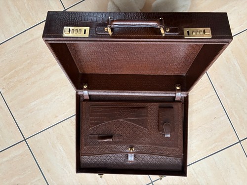 Amiet aktenkoffer leder - aktenkoffer,