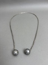 Vintage Skandinavisch Kette Kugel 70er Samisch Zinn Kugelkette Skandi Norwegen