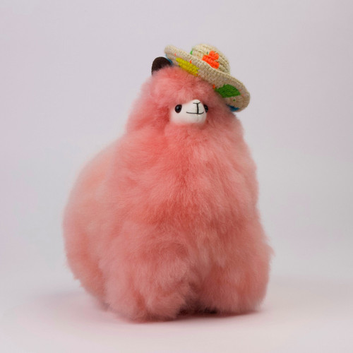 Baby alpaka stofftier pink - xl,