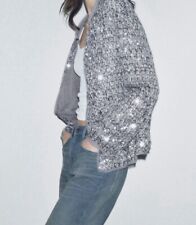 Zara Glitzer Pailletten Jacke  Gr S/M NEU