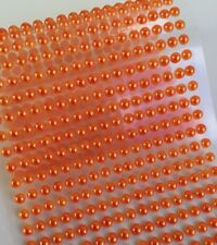 323 Selbstklebende Halbperlen 5mm Rund Bordüre Deko Hochzeit Verzieren Orange